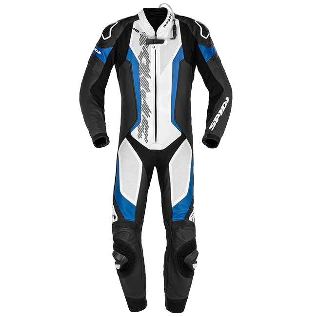 Spidi Laser Pro Einteiler Lederkombi – Perforierter Rennanzug | Herren | Schwarz/Blau | Y154022