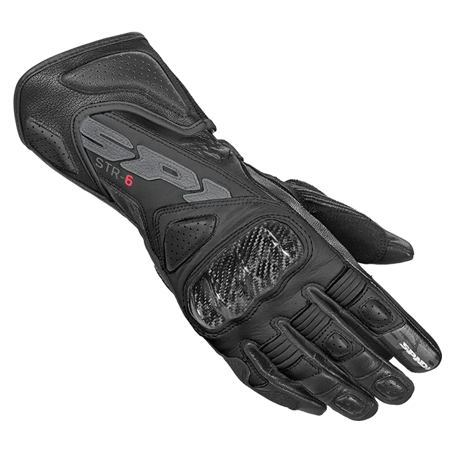 Spidi STR-6 Sport Motorrad Lederhandschuhe | Frauen | Schwarz | A222026